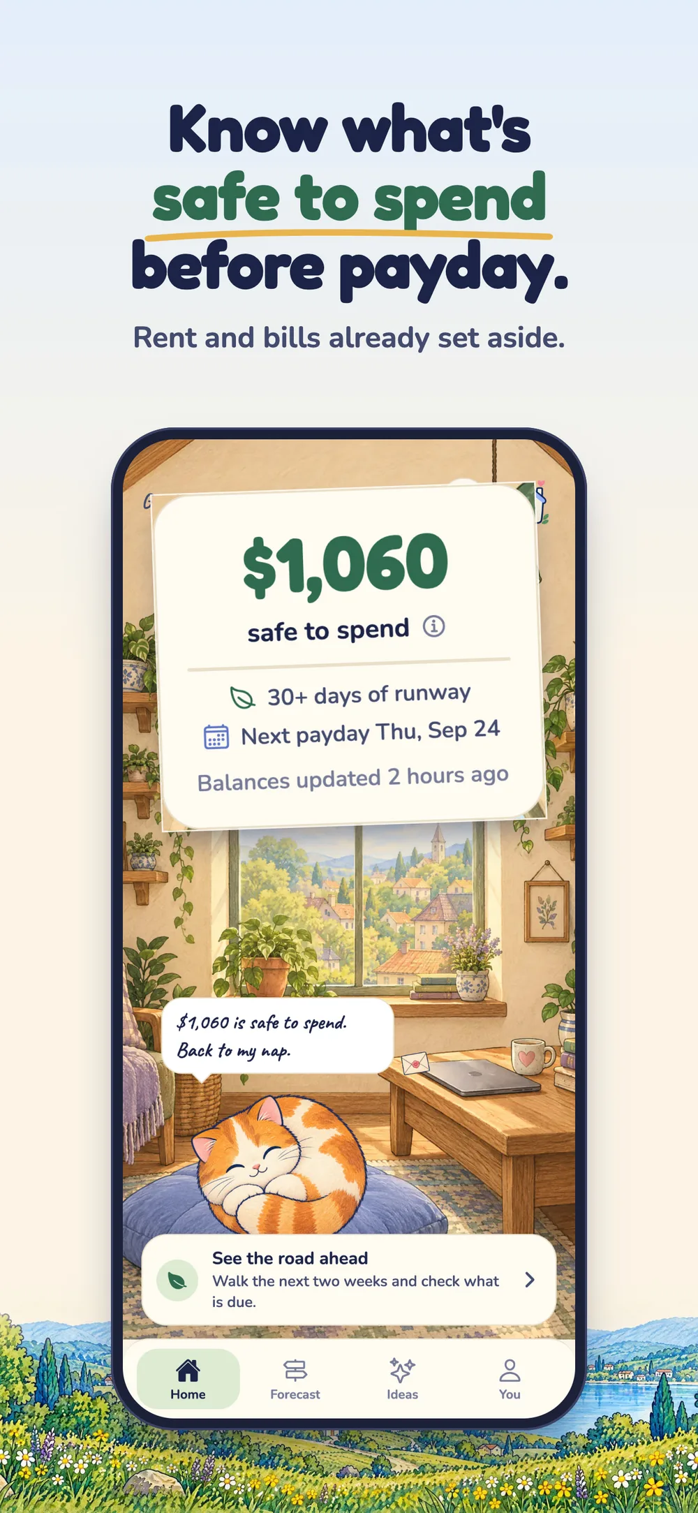 Shelter App Store creative — safe to spend before payday